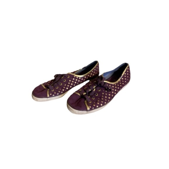 Keds x Taylor Swift Purple and Gold Polka Dot Shoes - Women’s Size 8.5 - Picture 1 of 8